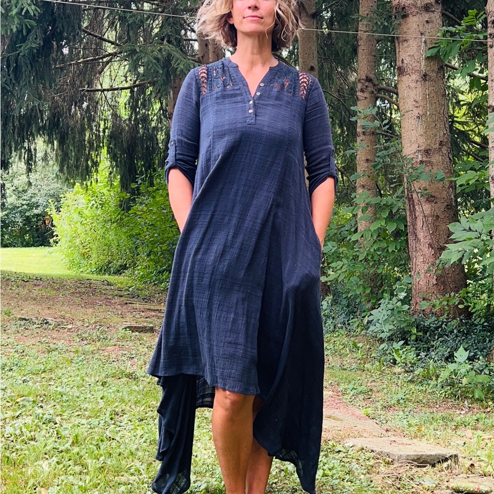 Anthropologie Tindaya Maxi Dress Gypsy 05 Boho Gauzy Cotton